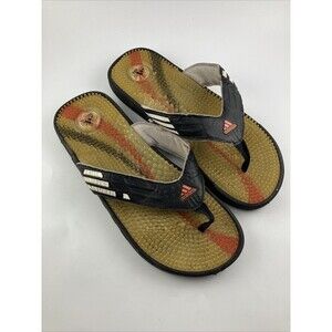 Adidas Sandals, Health/Acupressure Sandal US Size 10 Yellow/Red SEE WEAR IN PICS